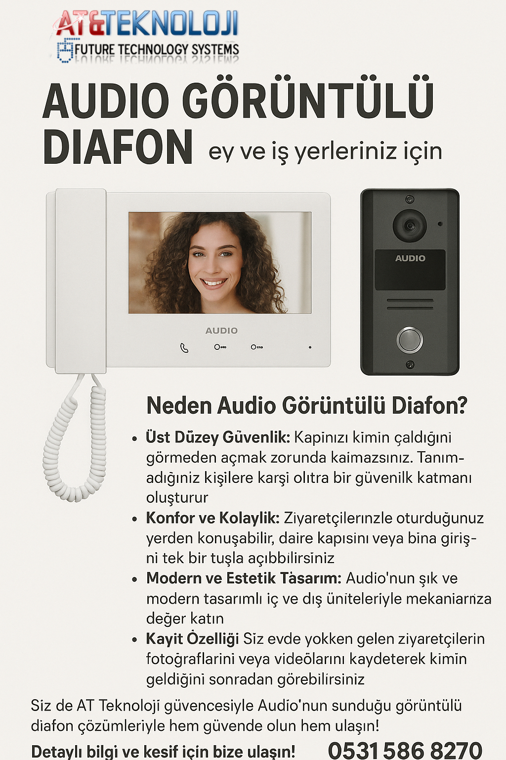 Audio Görüntülü Diafon Sistemleri ile Güvenliğinizi ve Konforunuzu Artırın!